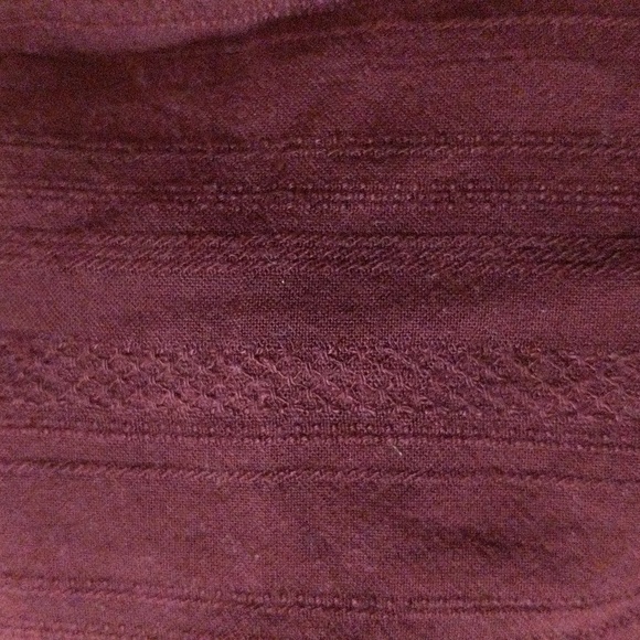 45 Knox Rose Burgundy Button down Shirt with Embroidered Flowers. Size: Medium - Picture 11 of 11